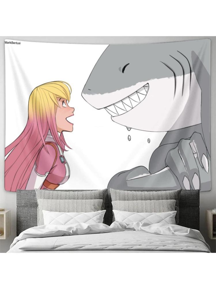 Original Dark Shark Beauty Painting Ins Abstract Art Tapestry Dorm Wall Decor 74x94cm(29x37in)
Original Dark Shark Beauty Painting Ins Abstract Art Tapestry Dorm Wall Decor 74x94cm(29x37in)