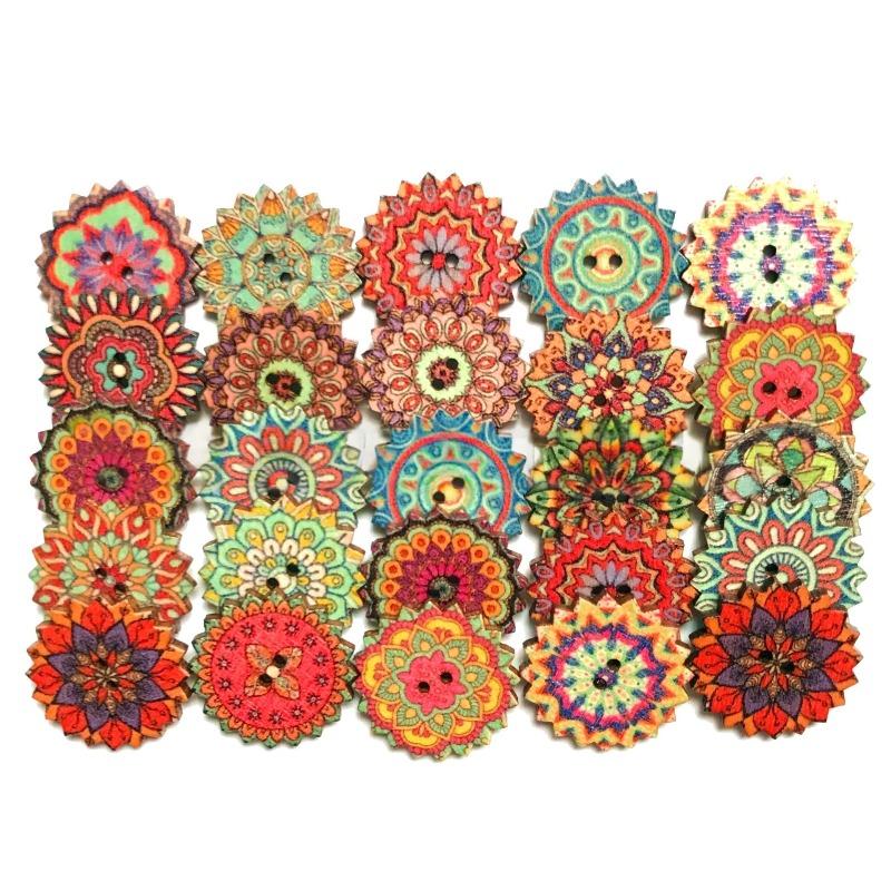 50Pcs 20MM Multicolor Vintage Wooden Buttons Mixed Pattern Flower Shaped Wooden Button 2 Holes Decorative Buttons 20mm(0.79inch)
50Pcs 20MM Multicolor Vintage Wooden Buttons Mixed Pattern Flower Shaped Wooden Button 2 Holes Decorative Buttons 20mm(0.79inch)