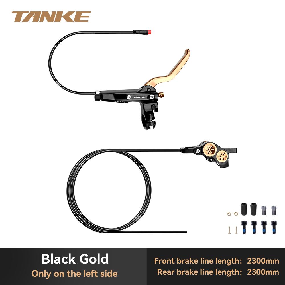 TANKE E-Bike MTB 4 Piston Hydraulic Disc Brake Set 160mm Rotors Oil Pressure Front Rear Ultralight Brake Clamp Mountain Bicycle golden R split-type
TANKE E-Bike MTB 4 Piston Hydraulic Disc Brake Set 160mm Rotors Oil Pressure Front Rear Ultralight Brake Clamp Mountain Bicycle golden R split-type
