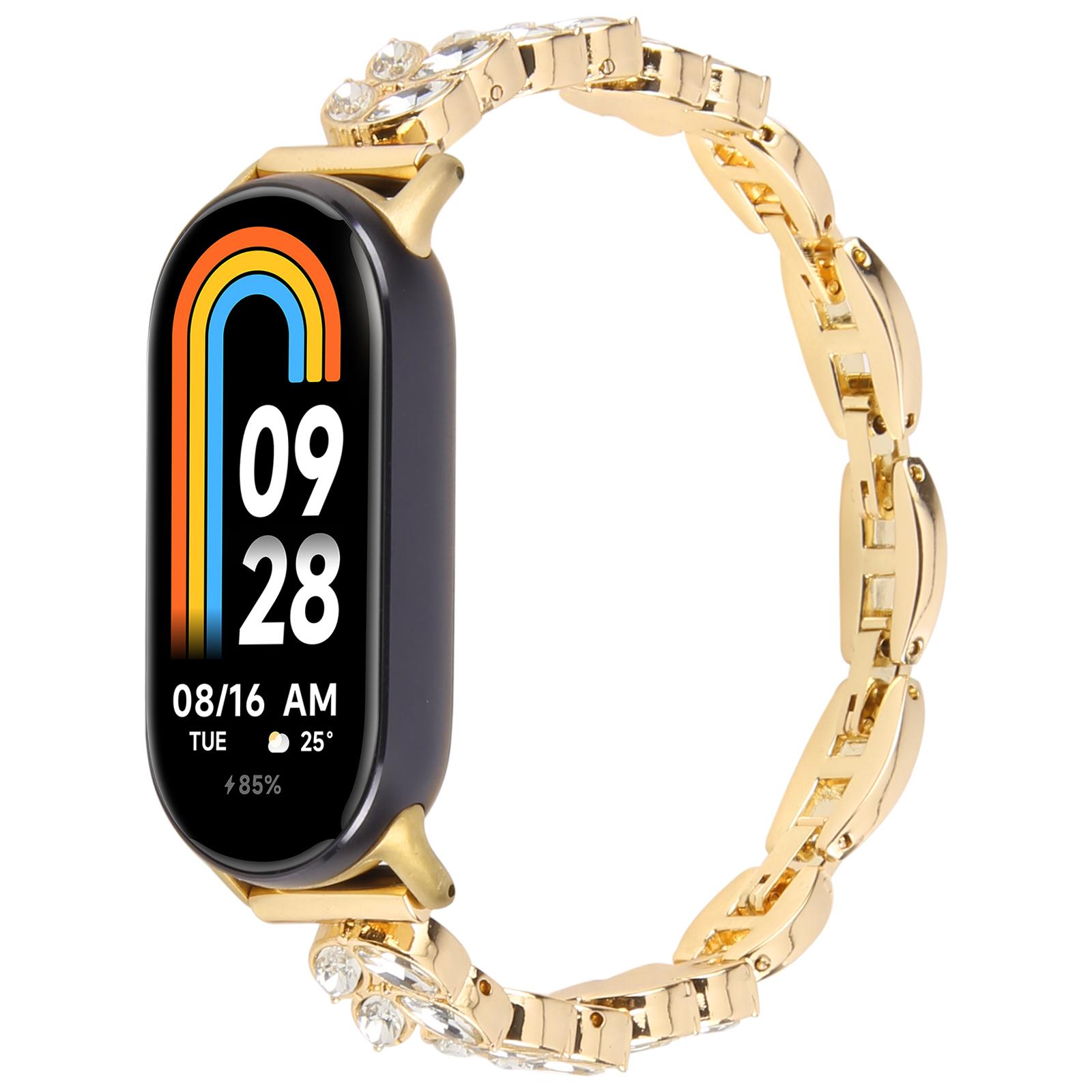 Metal Watch Strap For Xiaomi Smart Band 9 NFC/9/8 Wheat-Shaped Rhinestone Adjustable Wrist Band Replacement Bracelet Gold
Metal Watch Strap For Xiaomi Smart Band 9 NFC/9/8 Wheat-Shaped Rhinestone Adjustable Wrist Band Replacement Bracelet Gold