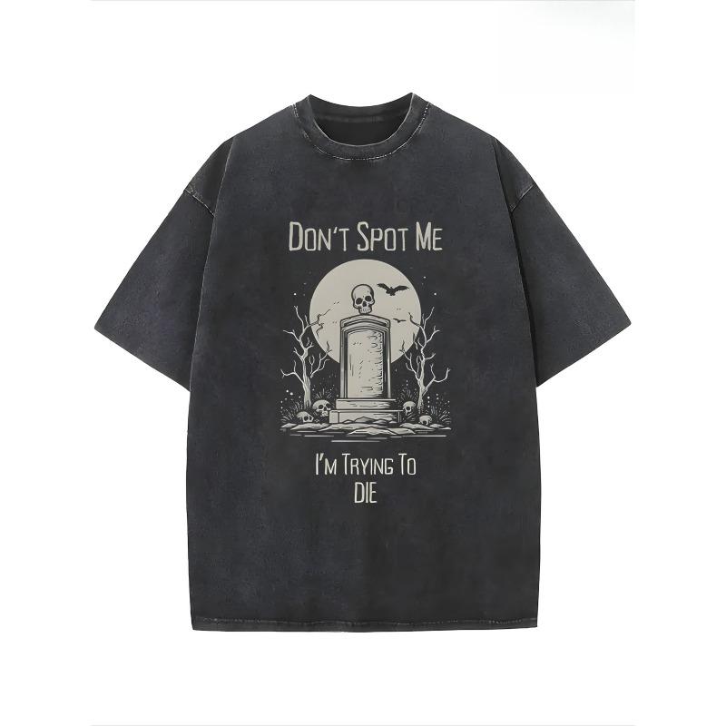 European Size Vintage-Inspired Don t Spot Me Skull and Bat Graphic Tee - Washed Cotton, Short Sleeve, Round Neck, Casual Fit - Ideal for Summer S чёрный
European Size Vintage-Inspired Don t Spot Me Skull and Bat Graphic Tee - Washed Cotton, Short Sleeve, Round Neck, Casual Fit - Ideal for Summer S чёрный