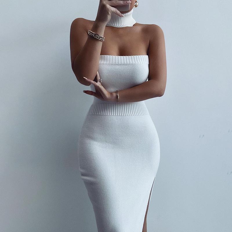 Wannathis Sexy Halter Трикотажное платье Женщины Эстетика Backless Slim Split Solid Maxi Платья Повседневная женская одежда
Wannathis Sexy Halter Трикотажное платье Женщины Эстетика Backless Slim Split Solid Maxi Платья Повседневная женская одежда