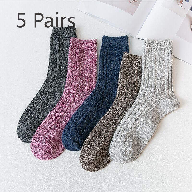 5 пар толстых и теплых осенне-зимних носков для женщин, однотонные двухслойные носки из кроличьей шерсти, женские носки средней длины 5 pairs
5 пар толстых и теплых осенне-зимних носков для женщин, однотонные двухслойные носки из кроличьей шерсти, женские носки средней длины 5 pairs