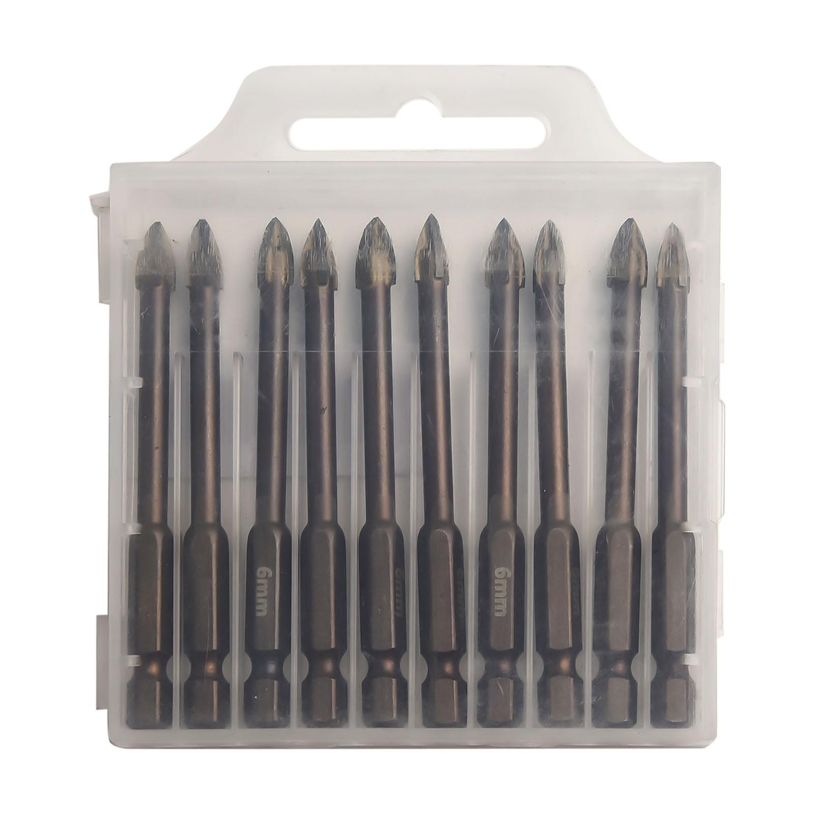 6mm Hex Shank Tile Drill Bit Set for Porcelain Marble Ceramic Glass Brick Carbide Material Precise Drilling 10 Pieces China Mainland
6mm Hex Shank Tile Drill Bit Set for Porcelain Marble Ceramic Glass Brick Carbide Material Precise Drilling 10 Pieces China Mainland