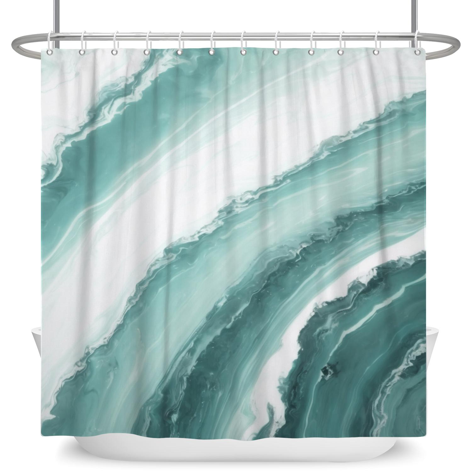 Modern Marble Shower Curtain Watercolor Wave Geometric Print Waterproof Bath Curtain For Bathroom Decor Polyester With Hooks W60H190(CM)-1 Pcs
Modern Marble Shower Curtain Watercolor Wave Geometric Print Waterproof Bath Curtain For Bathroom Decor Polyester With Hooks W60H190(CM)-1 Pcs