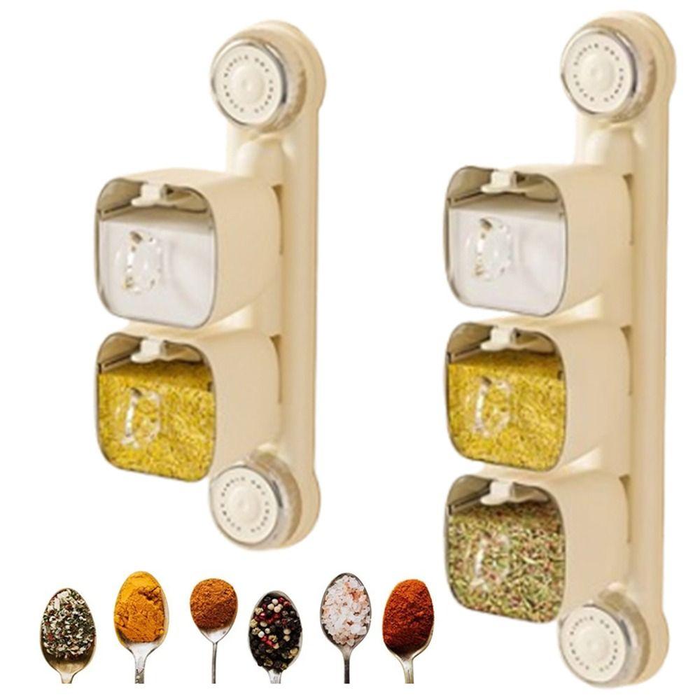 Rotating Suction Cup Seasoning Box Punch Free Seasoning Jar Practical Spice Organizer Household 2Grids
Rotating Suction Cup Seasoning Box Punch Free Seasoning Jar Practical Spice Organizer Household 2Grids