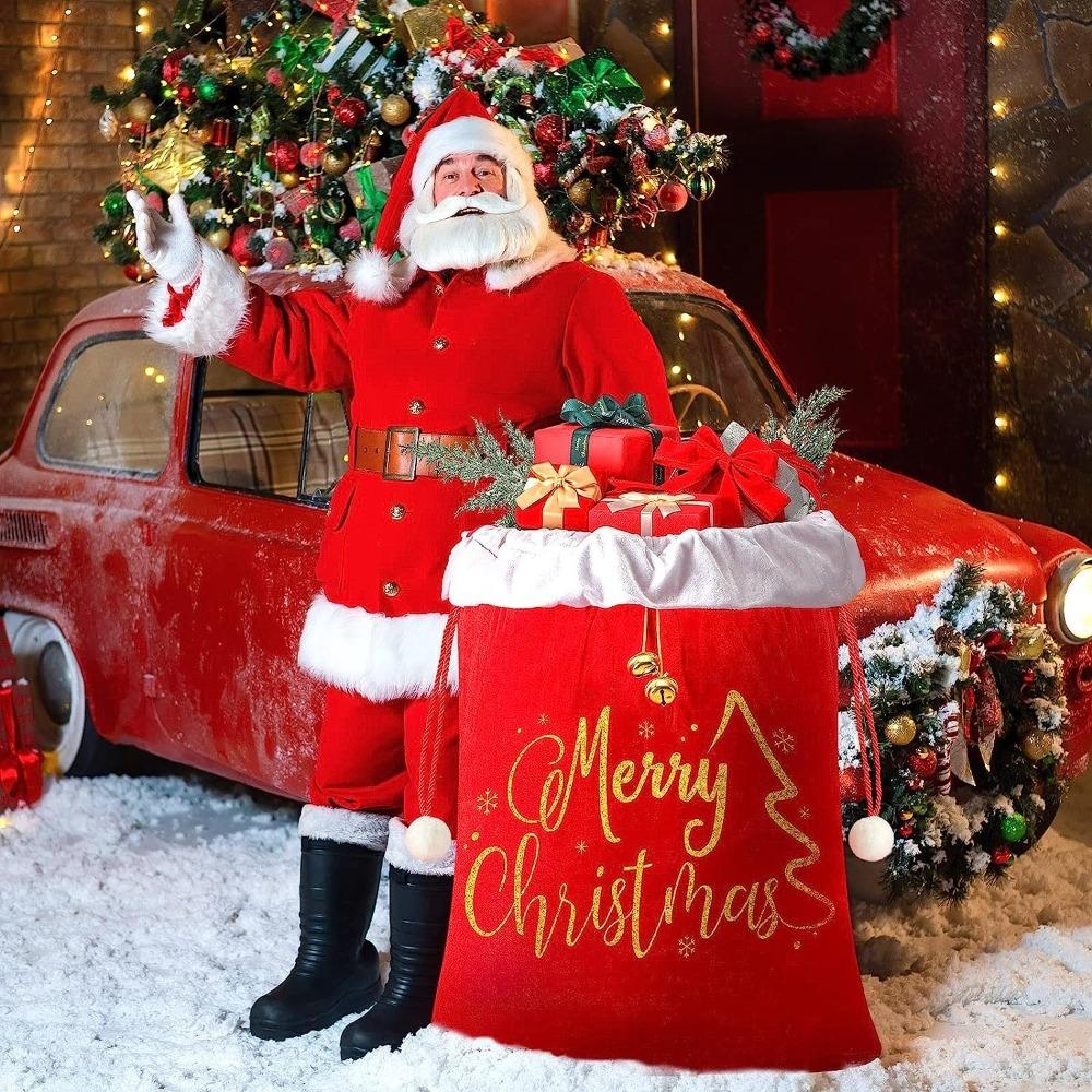 Oversize Giant Christmas Santa Sack 25x36 Inch Gift Wrap Trash Bags Christmas Party Santa Bags червоний
Oversize Giant Christmas Santa Sack 25x36 Inch Gift Wrap Trash Bags Christmas Party Santa Bags червоний