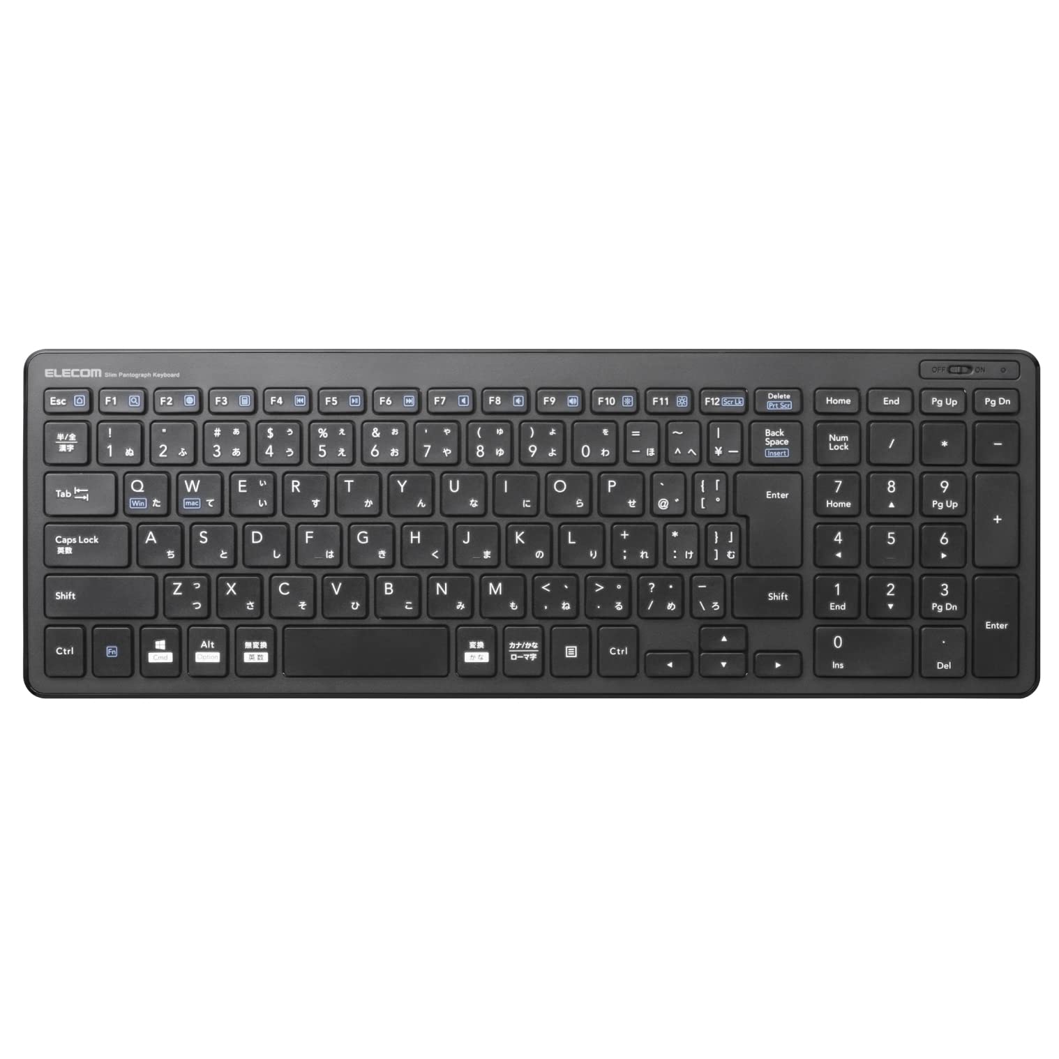ELECOM Keyboard Wireless Pantograph Compact Keyboard Black USB-A (Receiver Included) TK-FDP099TBK чорний
ELECOM Keyboard Wireless Pantograph Compact Keyboard Black USB-A (Receiver Included) TK-FDP099TBK чорний