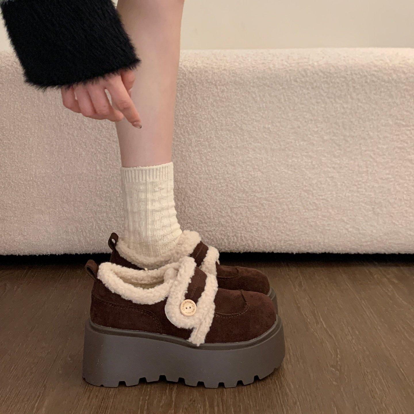 Vintage Women Fur Lining Chunky Loafer Shoes Comfrot Warm Snow Shoes Spring Height Increase Ladies Dress Slip On Shoes 35
Vintage Women Fur Lining Chunky Loafer Shoes Comfrot Warm Snow Shoes Spring Height Increase Ladies Dress Slip On Shoes 35