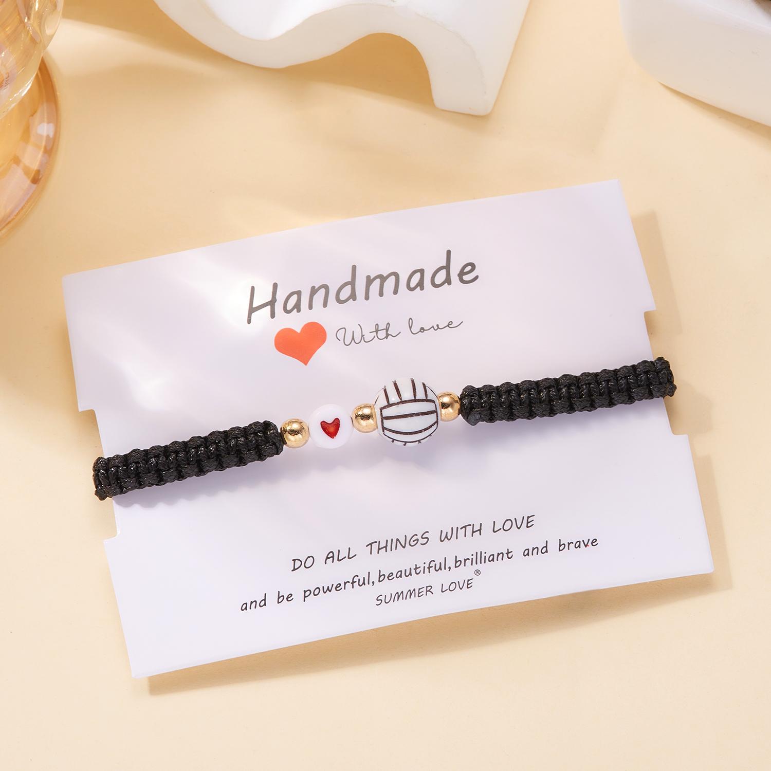 Trendy Gym Basketball Football Baseball Bracelet For Man Women Handmade Braslet Heart Beads Gift For Boyfriend Pulseras Jewelry
Trendy Gym Basketball Football Baseball Bracelet For Man Women Handmade Braslet Heart Beads Gift For Boyfriend Pulseras Jewelry