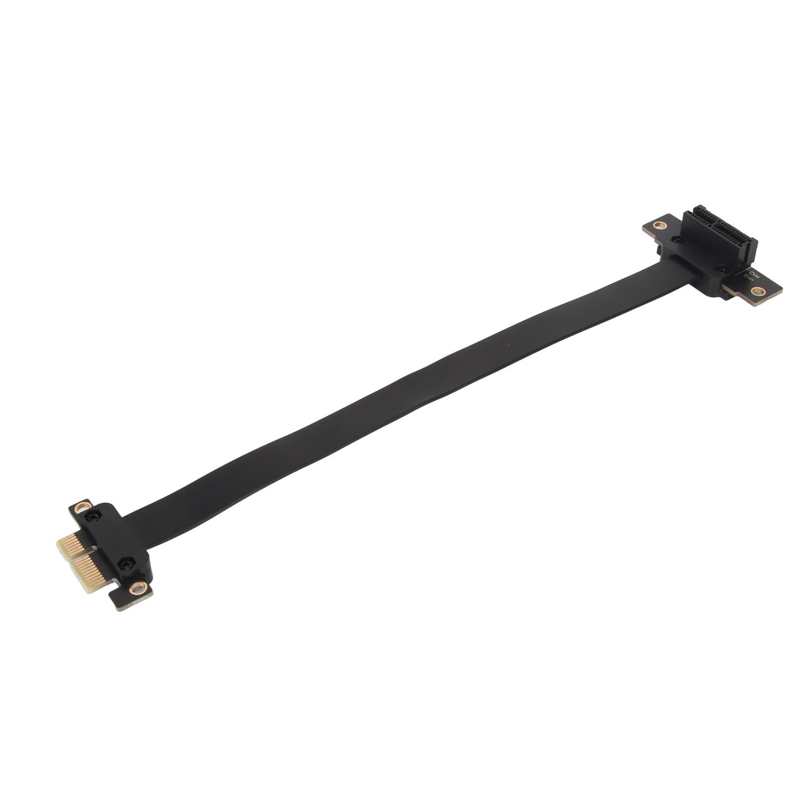 PCIE 3.0 1X Extension Cable 90 Degree Right Angle PCIE Riser Card Ribbon Extender Full Speed 30cm / 11.81in
PCIE 3.0 1X Extension Cable 90 Degree Right Angle PCIE Riser Card Ribbon Extender Full Speed 30cm / 11.81in