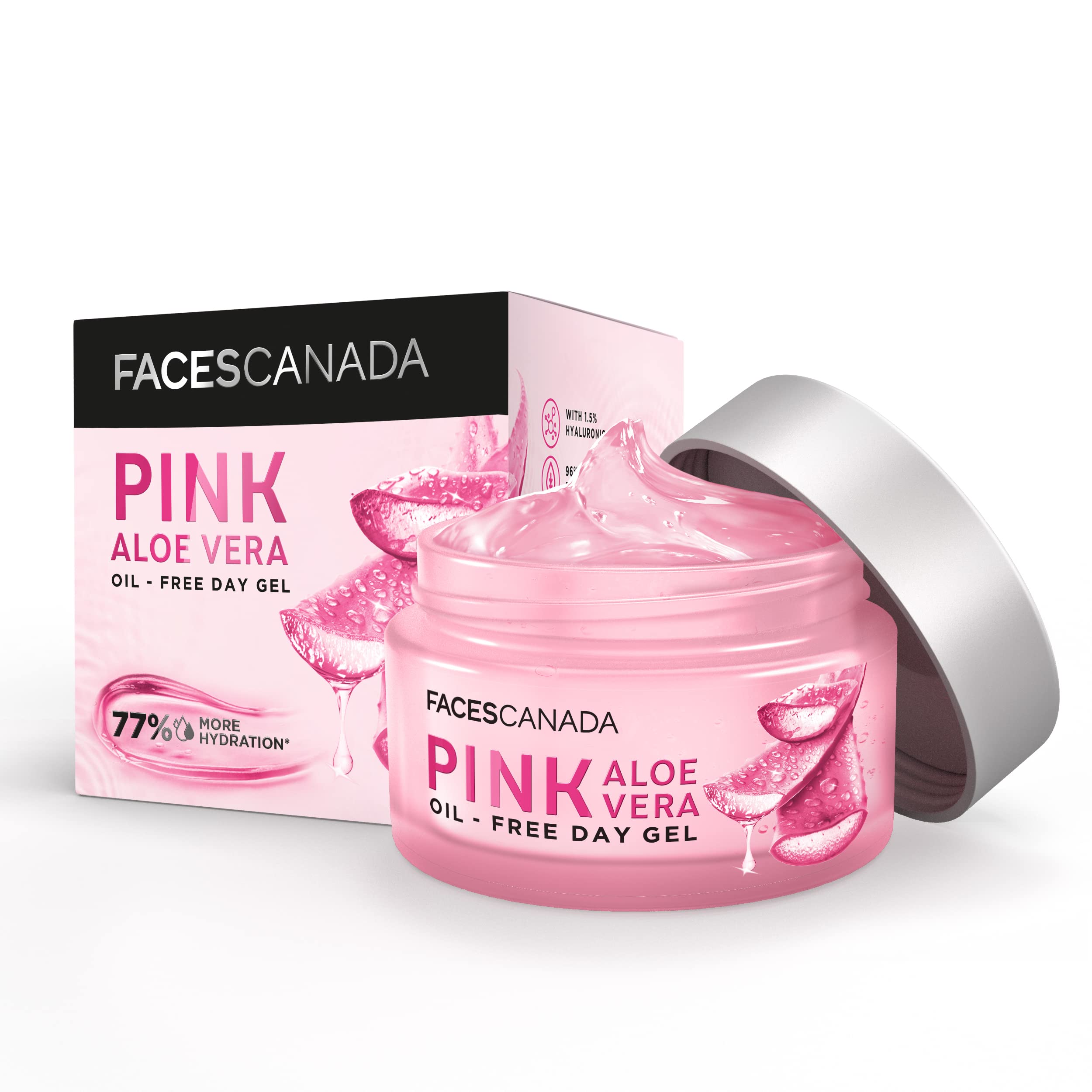 FACESCANADA Pink Aloe Vera Oil-Free Day Gel, 50g | 1.5% Hyaluronic Acid | Intense Hydration | Lightweight, Non Sticky & Absorbs Easily | Soothing
FACESCANADA Pink Aloe Vera Oil-Free Day Gel, 50g | 1.5% Hyaluronic Acid | Intense Hydration | Lightweight, Non Sticky & Absorbs Easily | Soothing