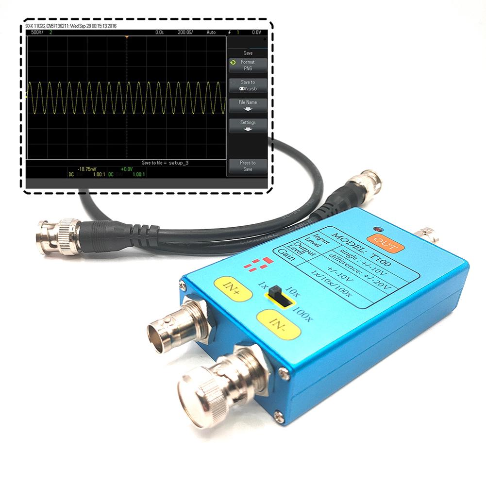 10M Bandwidth Oscilloscope 1x/10x/100x Differential Probe Gain Split Probe Signal Amplifier For Weak Electrical Signal Measureme
10M Bandwidth Oscilloscope 1x/10x/100x Differential Probe Gain Split Probe Signal Amplifier For Weak Electrical Signal Measureme