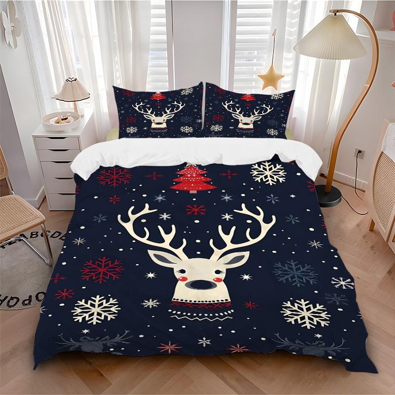 3pcs set Christmas Deer 1 Quilt Cover + 2 Pillowcases, All Seasons Bedroom Setting, Perfect for Home and Dorm Decor a153 135x200cm
3pcs set Christmas Deer 1 Quilt Cover + 2 Pillowcases, All Seasons Bedroom Setting, Perfect for Home and Dorm Decor a153 135x200cm