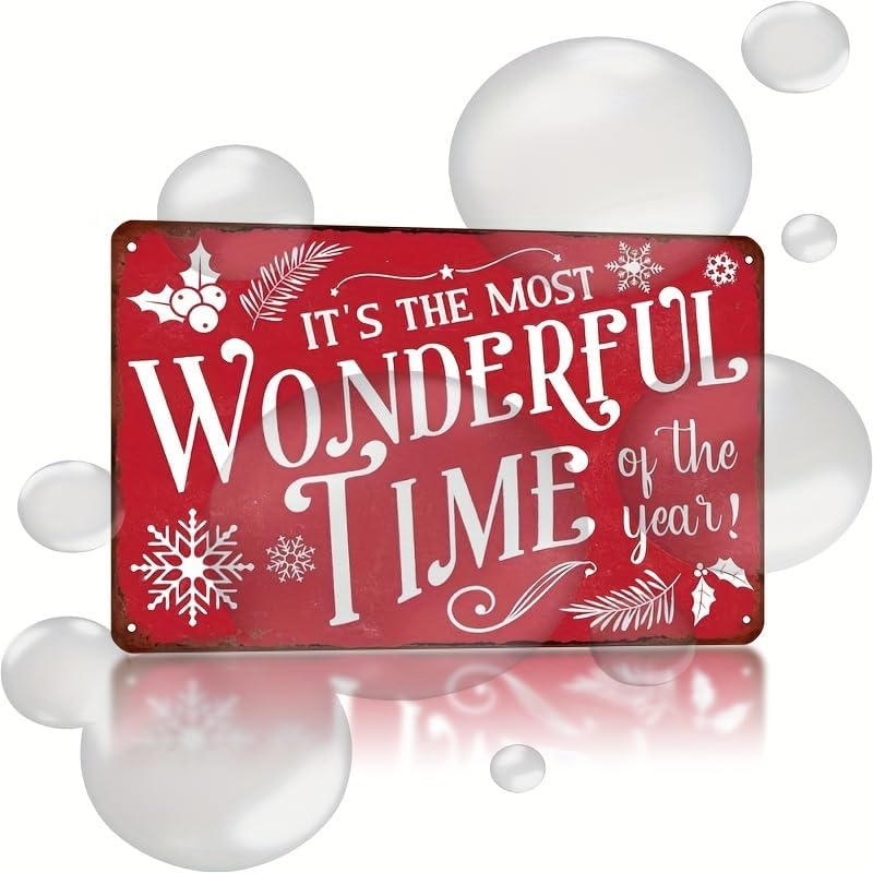 Vintage Wonderful Time of the Year Metal Tin Sign es Perfect for Farmhouse Christmas Decor Home Cafe Wall ArtAluminum 20x30cm(7.8x11.8inch)
Vintage Wonderful Time of the Year Metal Tin Sign es Perfect for Farmhouse Christmas Decor Home Cafe Wall ArtAluminum 20x30cm(7.8x11.8inch)