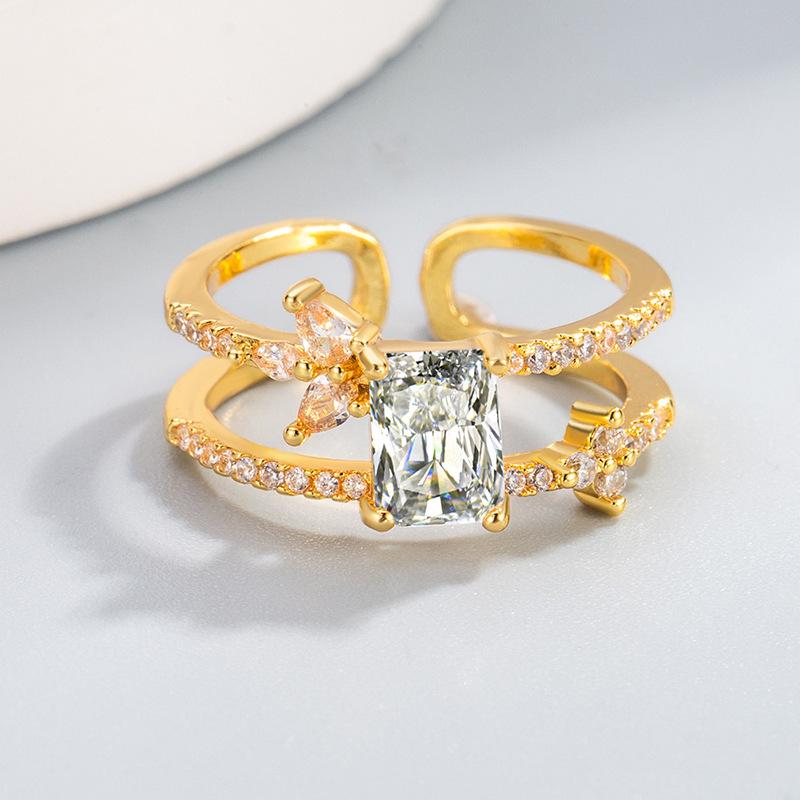 Zircon Square Round Open Ring - Elegant Retro Index Finger Jewelry for Trendy Work and Commute Adjustable Open
Zircon Square Round Open Ring - Elegant Retro Index Finger Jewelry for Trendy Work and Commute Adjustable Open