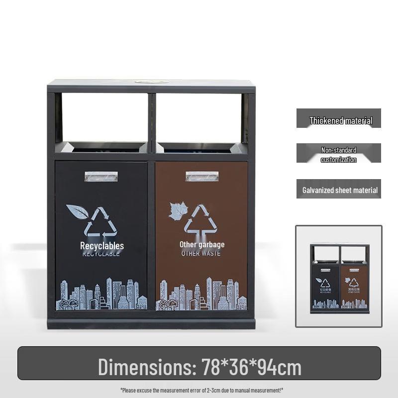 Outdoor Stainless Steel Waste Sorting Bin
Outdoor Stainless Steel Waste Sorting Bin