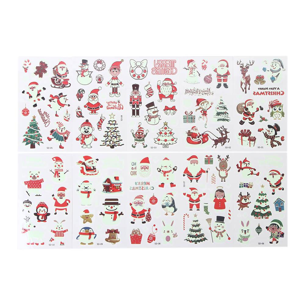 Women Men Luminous Tattoo Sticker Body Art Stickers Fake Tattoo Christmas Temporary Tattoo 10Pcs/Set
Women Men Luminous Tattoo Sticker Body Art Stickers Fake Tattoo Christmas Temporary Tattoo 10Pcs/Set