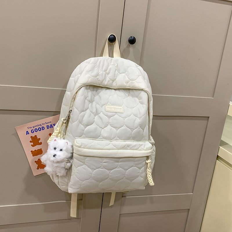 Nylon School Backpack For Teens With Padded Laptop Compartment And Pouch For Casual Travel білий
Nylon School Backpack For Teens With Padded Laptop Compartment And Pouch For Casual Travel білий