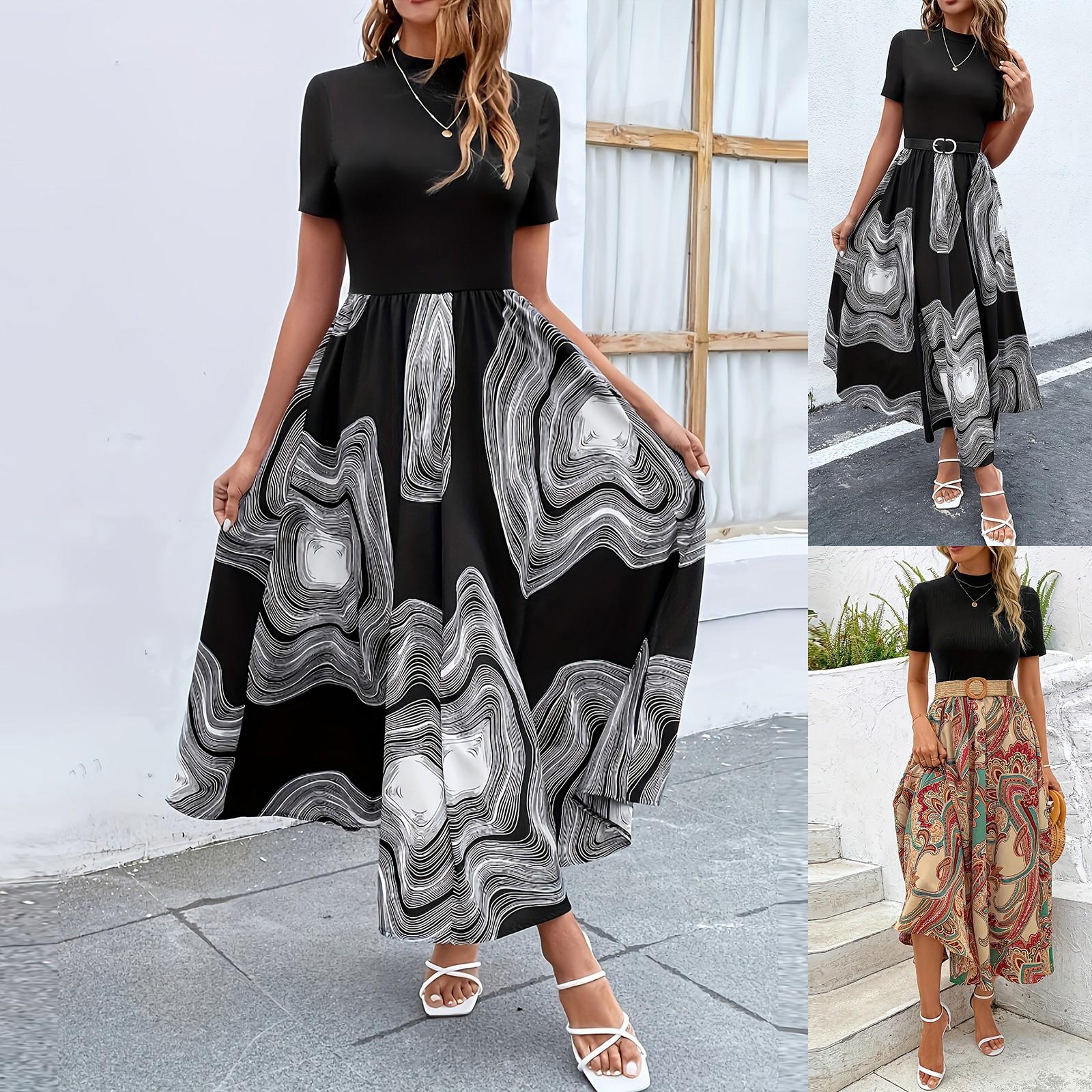 Women s Spring And Summer Casual Round Neck Short Sleeve Waist Floral Print Midi Dress XL
Women s Spring And Summer Casual Round Neck Short Sleeve Waist Floral Print Midi Dress XL