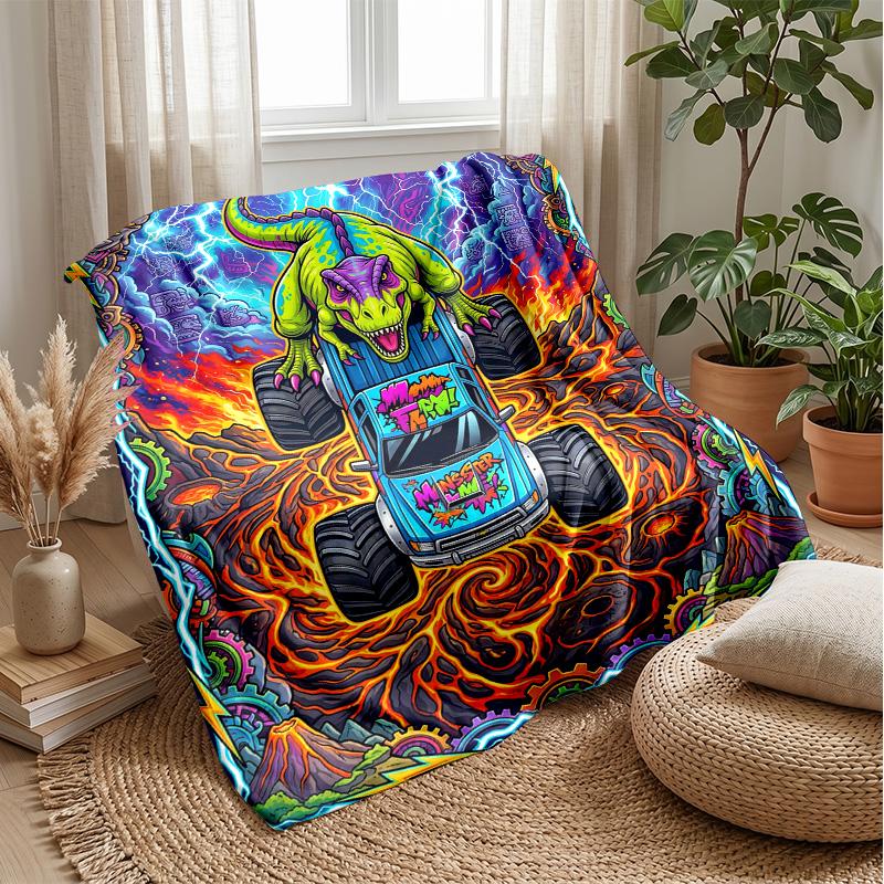 Dinosaur Monster Truck Adventure blanket Personalized Name Flannel Blanket Soft Cozy Plush Throw for Sofa Bed Lightweight Home Decor 75x90cm
Dinosaur Monster Truck Adventure blanket Personalized Name Flannel Blanket Soft Cozy Plush Throw for Sofa Bed Lightweight Home Decor 75x90cm