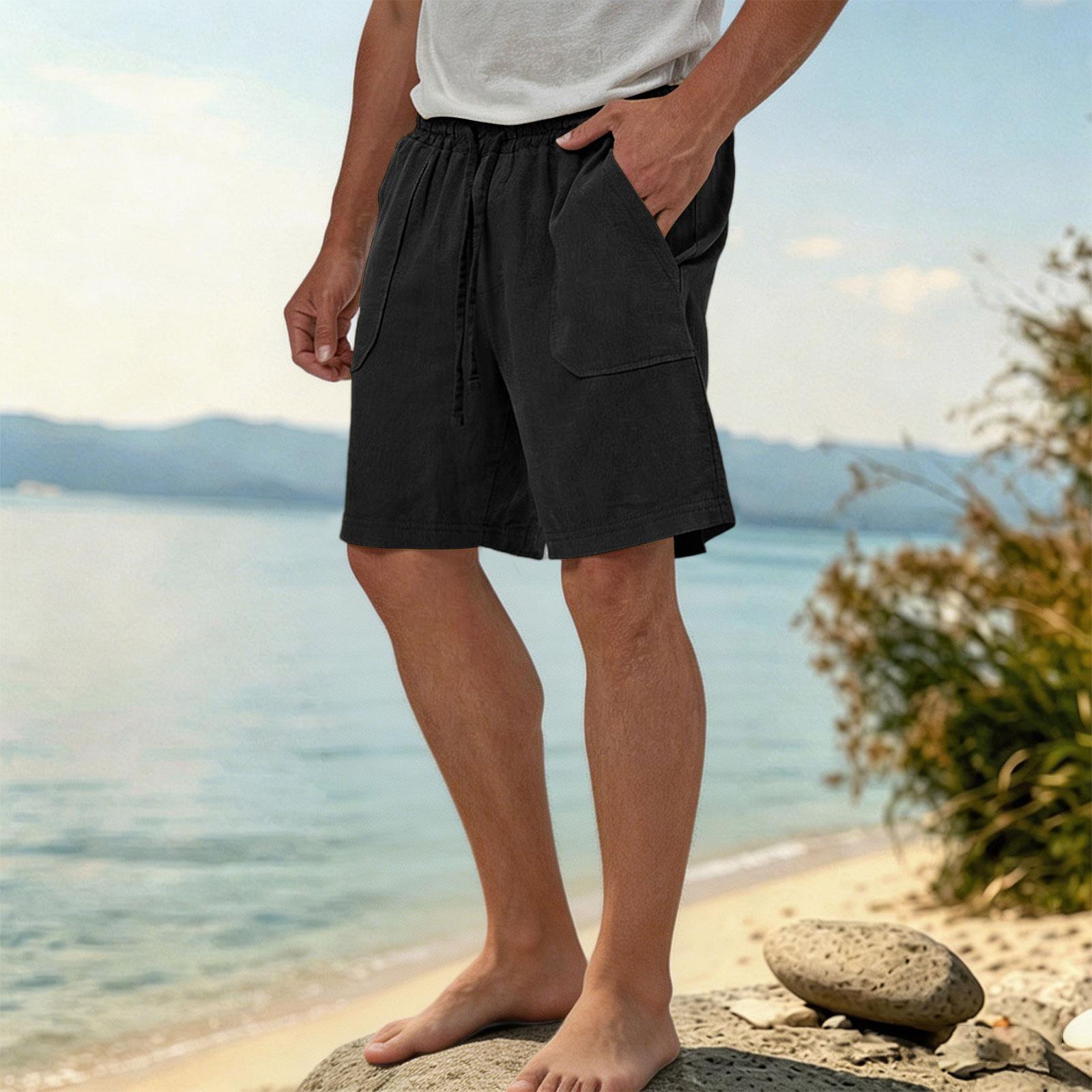 Men s Summer Linen Casual Shorts Loose Fit Breathable Beach Shorts with Elastic Waist and Drawstring for Outdoor Activities XXL чёрный
Men s Summer Linen Casual Shorts Loose Fit Breathable Beach Shorts with Elastic Waist and Drawstring for Outdoor Activities XXL чёрный
