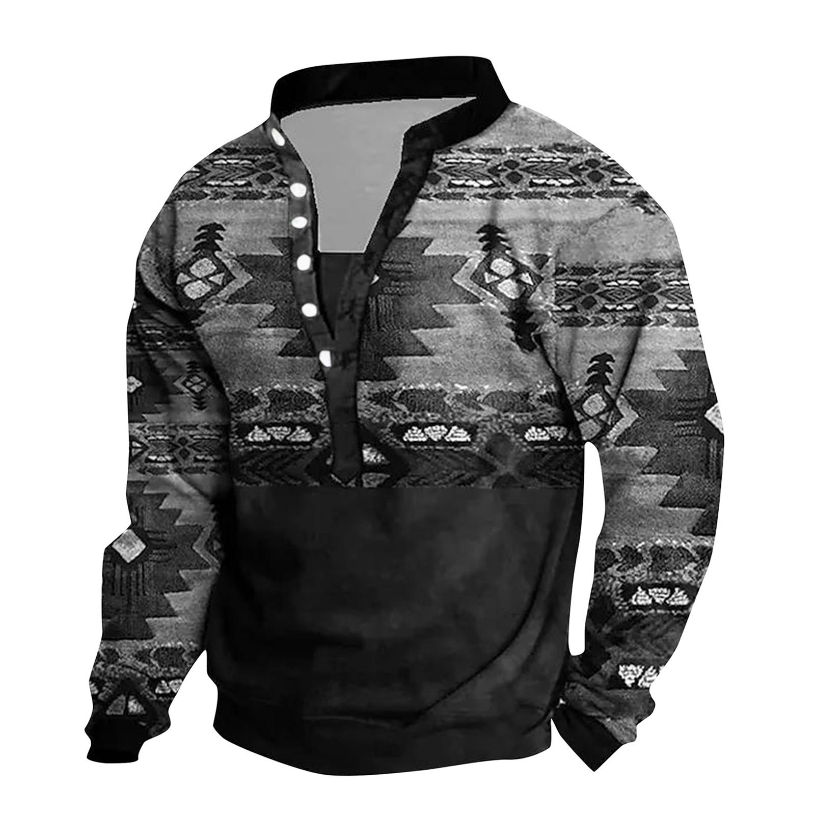 Мужской свитер с v-образным вырезом и воротником-стойкой с 3D цифровой печатью и винтажным воротником на 6 пуговицах M
Мужской свитер с v-образным вырезом и воротником-стойкой с 3D цифровой печатью и винтажным воротником на 6 пуговицах M