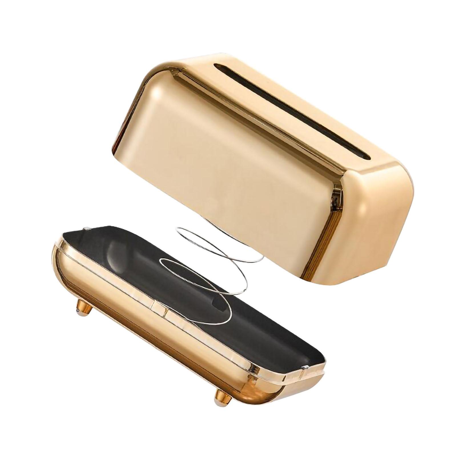 Tissue Storage Box Electroplated Magnetic Retro Built in Spring Facial Tissue Dispenser Box for серебряный серый
Tissue Storage Box Electroplated Magnetic Retro Built in Spring Facial Tissue Dispenser Box for серебряный серый