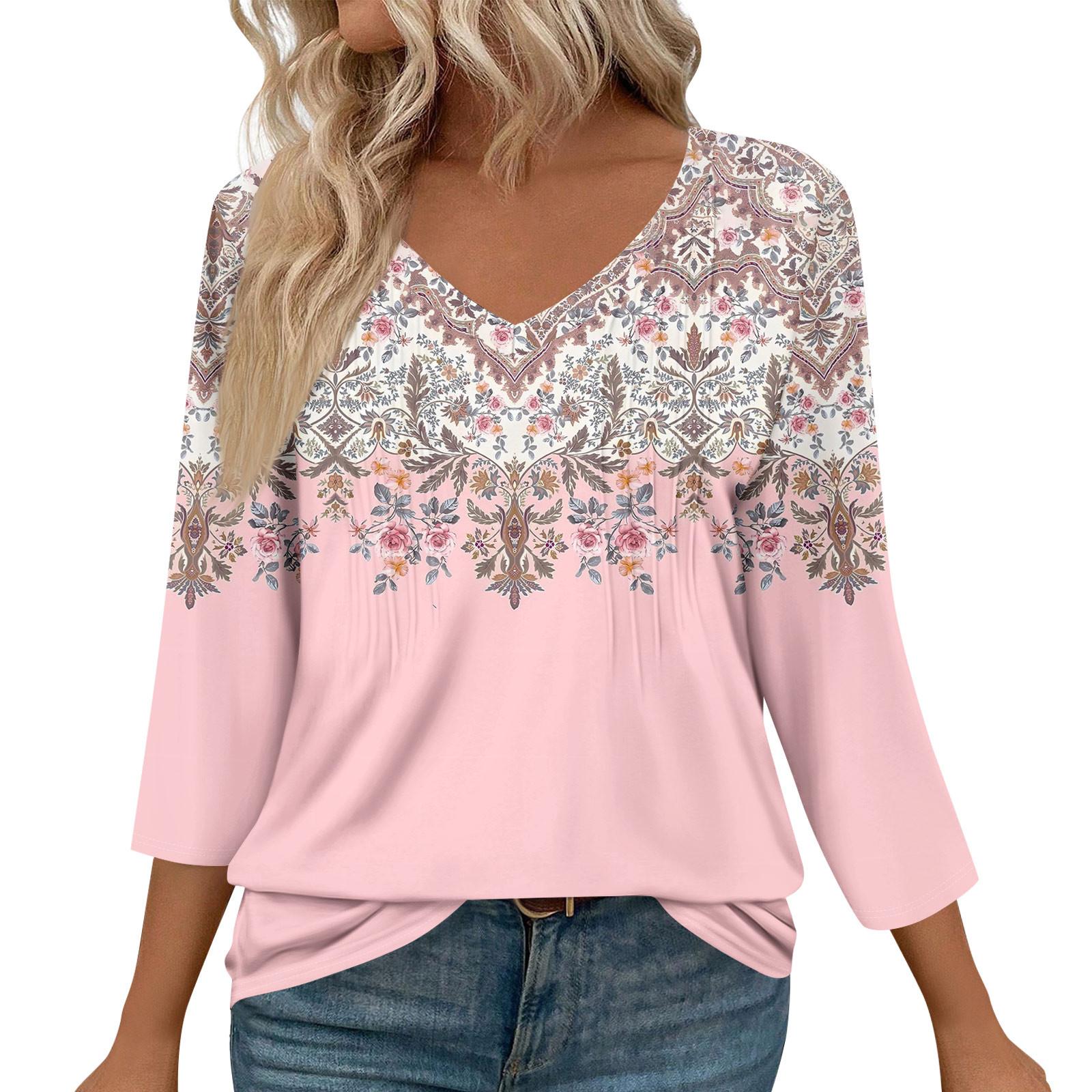 Женская мода повседневные топы с рукавом 3/4 плиссированные модные топы футболки L
Женская мода повседневные топы с рукавом 3/4 плиссированные модные топы футболки L