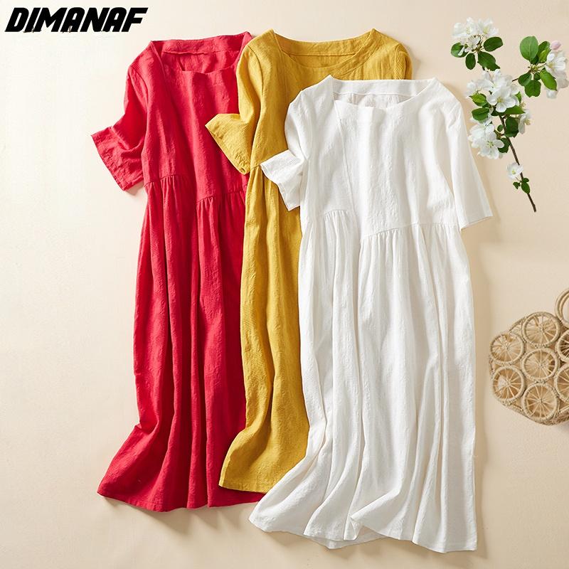 DIMANAF однотонное льняное платье оверсайз, женское летнее платье 2022, новинка большого размера с поясом, элегантное повседневное платье со свободными карманами, белое, желтое
DIMANAF однотонное льняное платье оверсайз, женское летнее платье 2022, новинка большого размера с поясом, элегантное повседневное платье со свободными карманами, белое, желтое