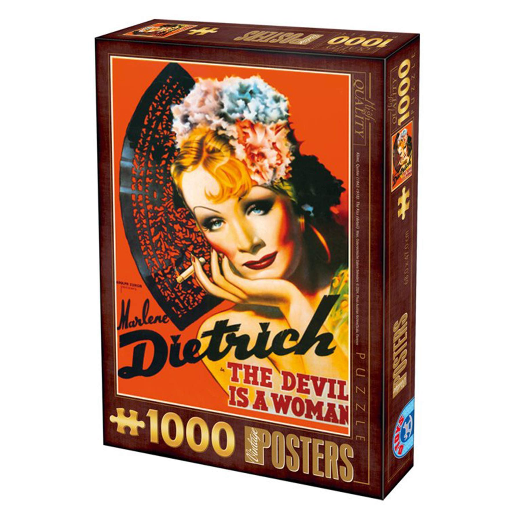 D-Toys 1000-piece jigsaw puzzle, 67555-VP10, Vintage Posters: Marlene Dietrich, The Devil is a Woman, 47 x 68 cm
D-Toys 1000-piece jigsaw puzzle, 67555-VP10, Vintage Posters: Marlene Dietrich, The Devil is a Woman, 47 x 68 cm