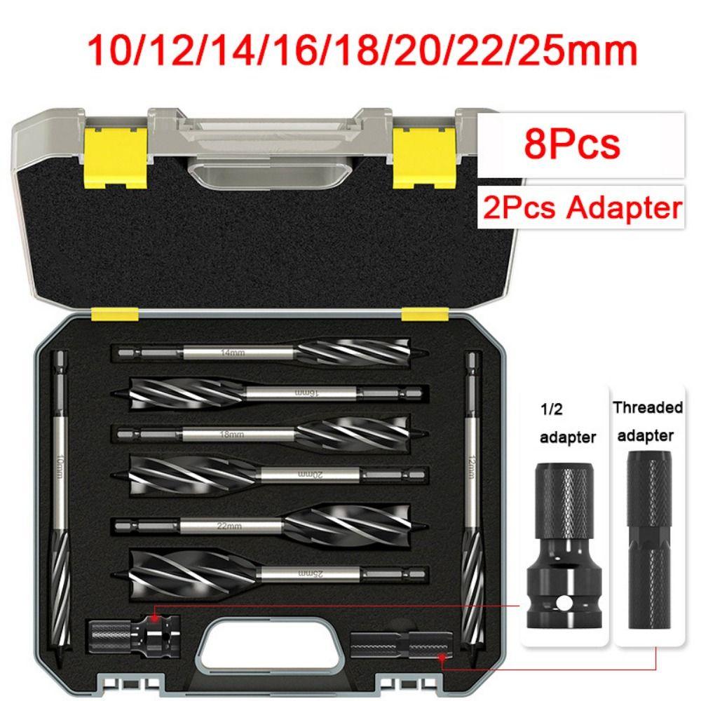 Four-slot Auger Drill Bit 10mm-25mm Wood Fast Cut Auger Twist Drill Bit Set Carpenter Joiner Tool Auger Drill Bit Set
Four-slot Auger Drill Bit 10mm-25mm Wood Fast Cut Auger Twist Drill Bit Set Carpenter Joiner Tool Auger Drill Bit Set