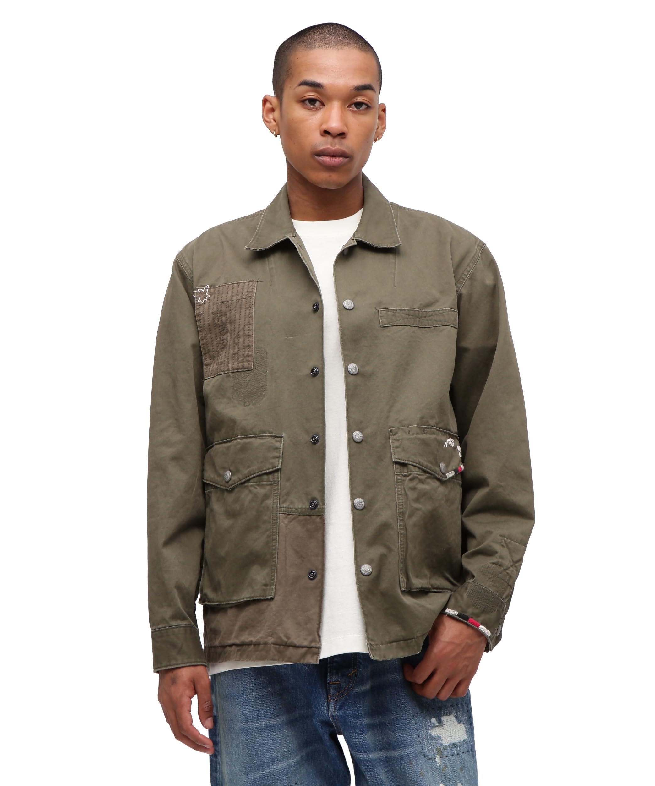 AVIREX RESTORE COLLECTION REPAIR CUSTOM & EMB UTILITY SHIRT JACKET Men s M 310 Olive 783-5220015
AVIREX RESTORE COLLECTION REPAIR CUSTOM & EMB UTILITY SHIRT JACKET Men s M 310 Olive 783-5220015