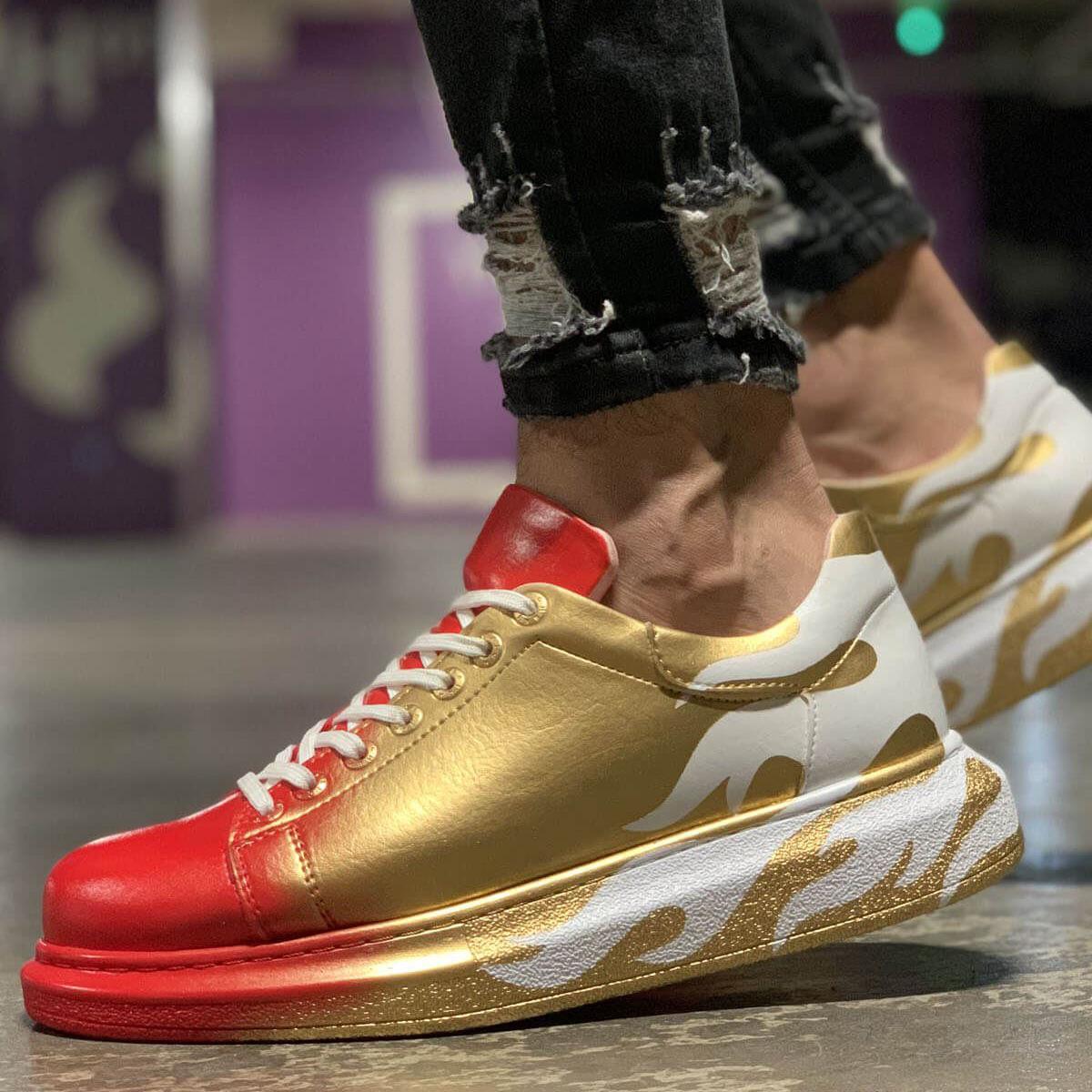 CHEKICH оригинальные брендовые повседневные мужские кроссовки Flame Red Gold, ручная роспись, высококачественная мужская обувь CH254
CHEKICH оригинальные брендовые повседневные мужские кроссовки Flame Red Gold, ручная роспись, высококачественная мужская обувь CH254