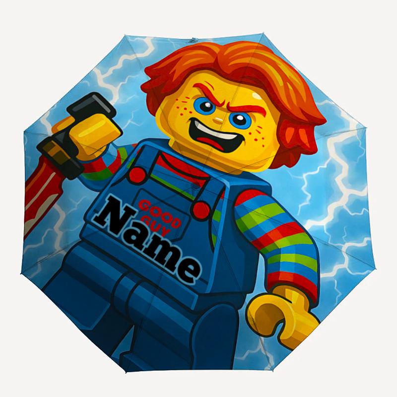 1PC Lego Chucky Character Custom Name Automatic Open/Close, 8-Rib Durable Frame Compact Travel Umbrella for Men & Women D1222089
1PC Lego Chucky Character Custom Name Automatic Open/Close, 8-Rib Durable Frame Compact Travel Umbrella for Men & Women D1222089