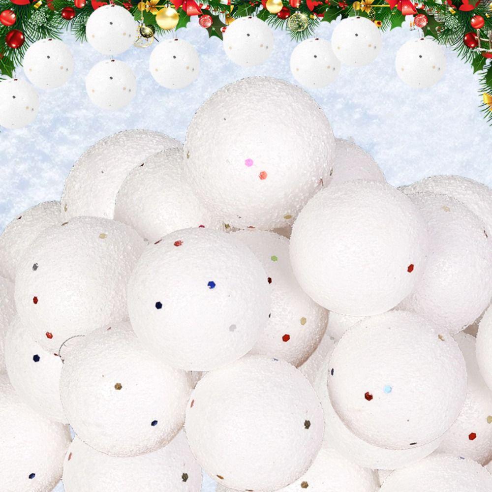 6Pcs Hanging White Foam Christmas Balls 3.2/4.2/5.2/6.2/7.2cm Christmas Snowball Ornaments Wedding
6Pcs Hanging White Foam Christmas Balls 3.2/4.2/5.2/6.2/7.2cm Christmas Snowball Ornaments Wedding