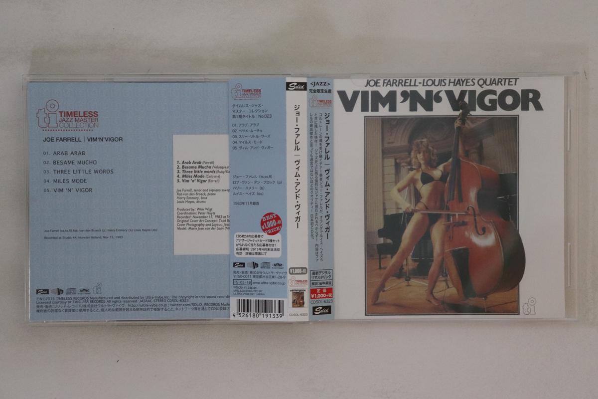 CD JOE FARRELL LOUIS HAYES Vim n Vigor CDSOL6323 SONY RECORDS I 2015 Japan Obi Jazz Used
CD JOE FARRELL LOUIS HAYES Vim n Vigor CDSOL6323 SONY RECORDS I 2015 Japan Obi Jazz Used