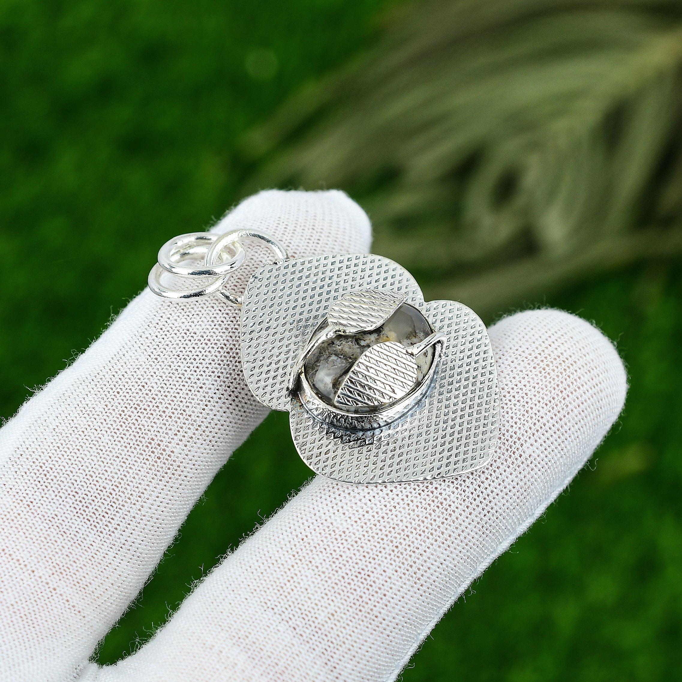 Womens day Sale Oval Plume Agate Stone Birthday Pendant Jewelry Sterling Silver
Womens day Sale Oval Plume Agate Stone Birthday Pendant Jewelry Sterling Silver