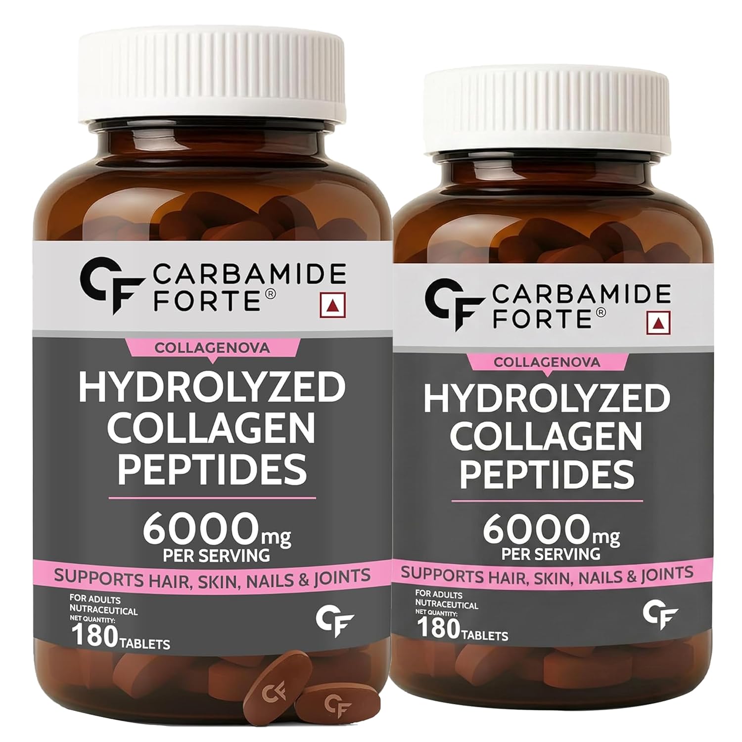 Carbamide Forte Collagen Supplements for Women & Men 180 Tablets | Type I & III Peptides for Skin Hair Nails
Carbamide Forte Collagen Supplements for Women & Men 180 Tablets | Type I & III Peptides for Skin Hair Nails