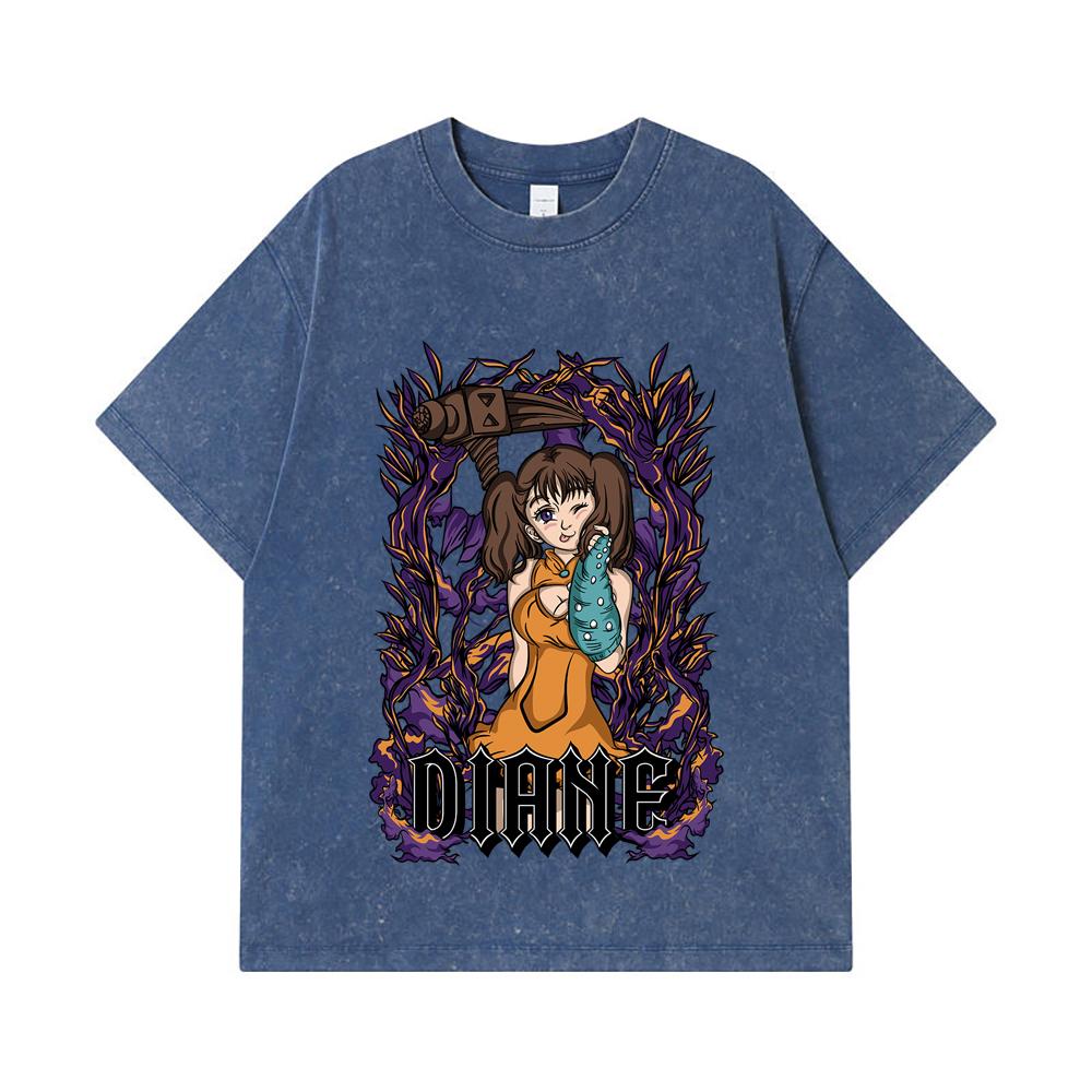 275 GSM Washed T-shirts 100% Cotton Seven Deadly Sins V2 Diane Print Unisex Heavy Cotton T Shirt 2XL королівський синій колір
275 GSM Washed T-shirts 100% Cotton Seven Deadly Sins V2 Diane Print Unisex Heavy Cotton T Shirt 2XL королівський синій колір
