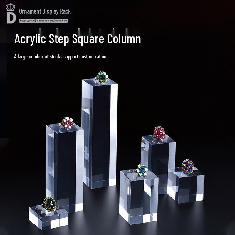 Clear Acrylic Block Display Stand - Step Design for Jewelry and Figures 5x5x3cm
Clear Acrylic Block Display Stand - Step Design for Jewelry and Figures 5x5x3cm