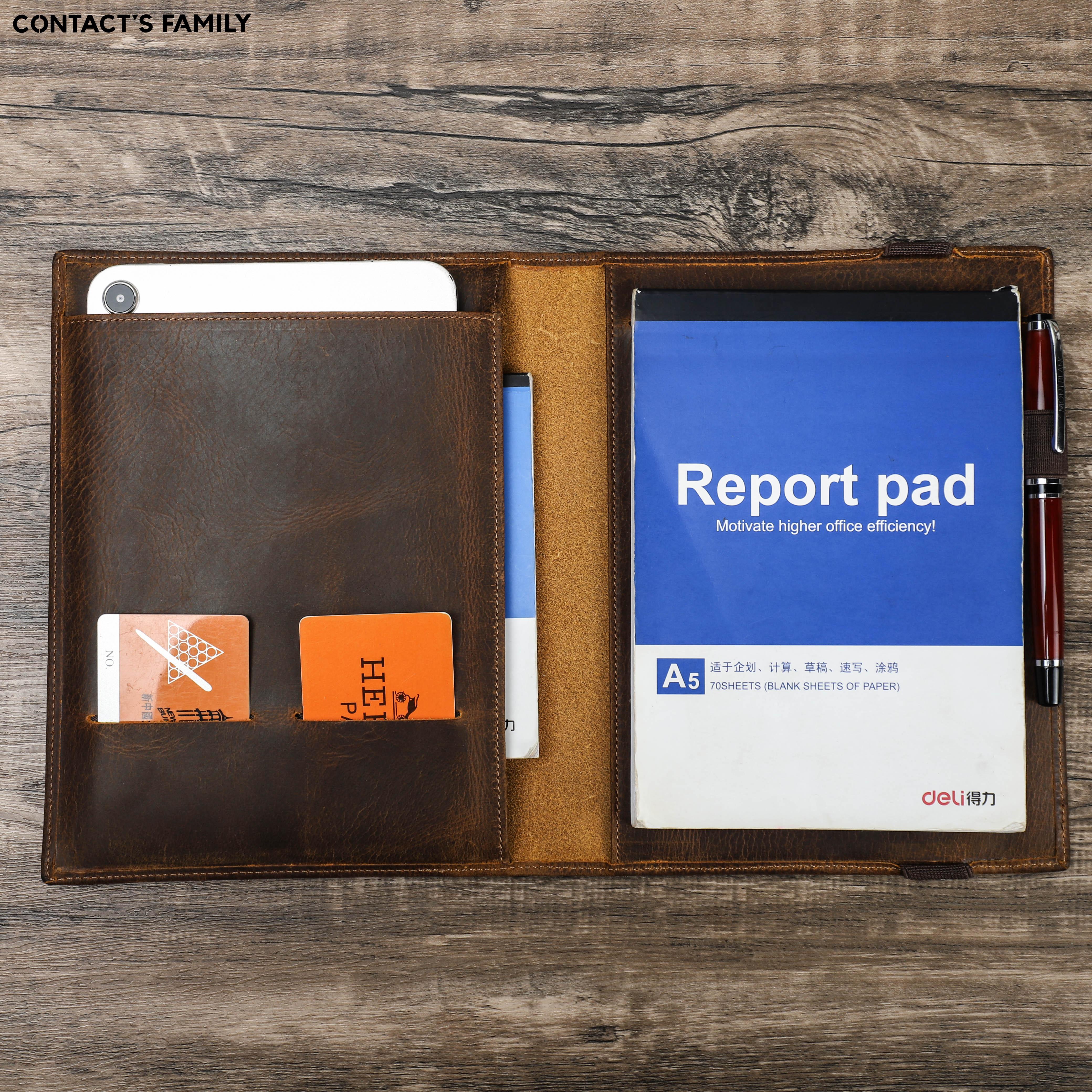 Vintage Crazy Horse Leather Notebook Portfolio For iPad Mini Case A5 Book Travel File Folder Office School Stationery Supply
Vintage Crazy Horse Leather Notebook Portfolio For iPad Mini Case A5 Book Travel File Folder Office School Stationery Supply