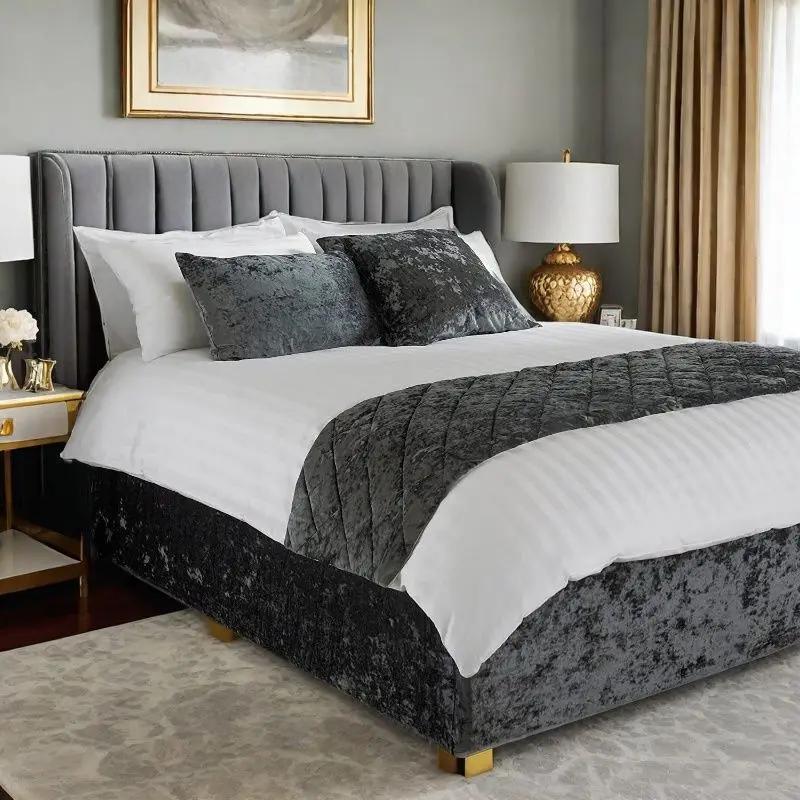 Crushed Velvet Divan Bed Base Wrap Valance Frame Cover With Around Elactic Belts and Three Sides Fabric (No Platform) Bed Skirt 180x200x30cm чорний
Crushed Velvet Divan Bed Base Wrap Valance Frame Cover With Around Elactic Belts and Three Sides Fabric (No Platform) Bed Skirt 180x200x30cm чорний