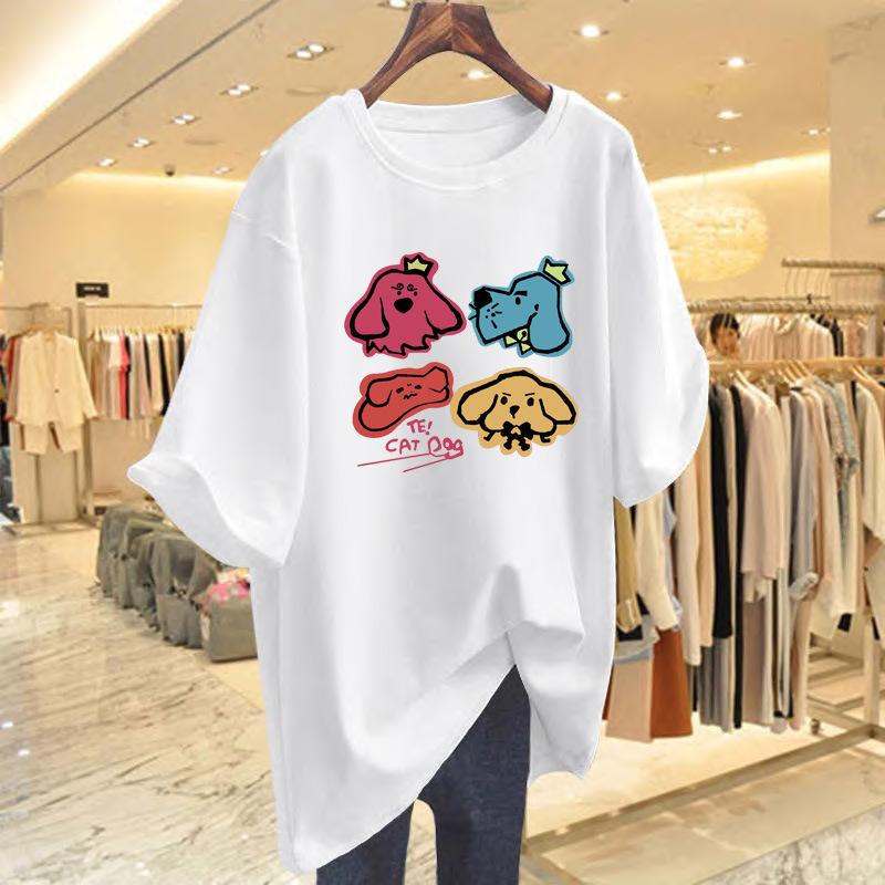 Забавная хлопковая футболка с принтом щенка, женская, 2025, новое летнее платье, большой размер, универсальный топ с рукавом три четверти, женский S
Забавная хлопковая футболка с принтом щенка, женская, 2025, новое летнее платье, большой размер, универсальный топ с рукавом три четверти, женский S