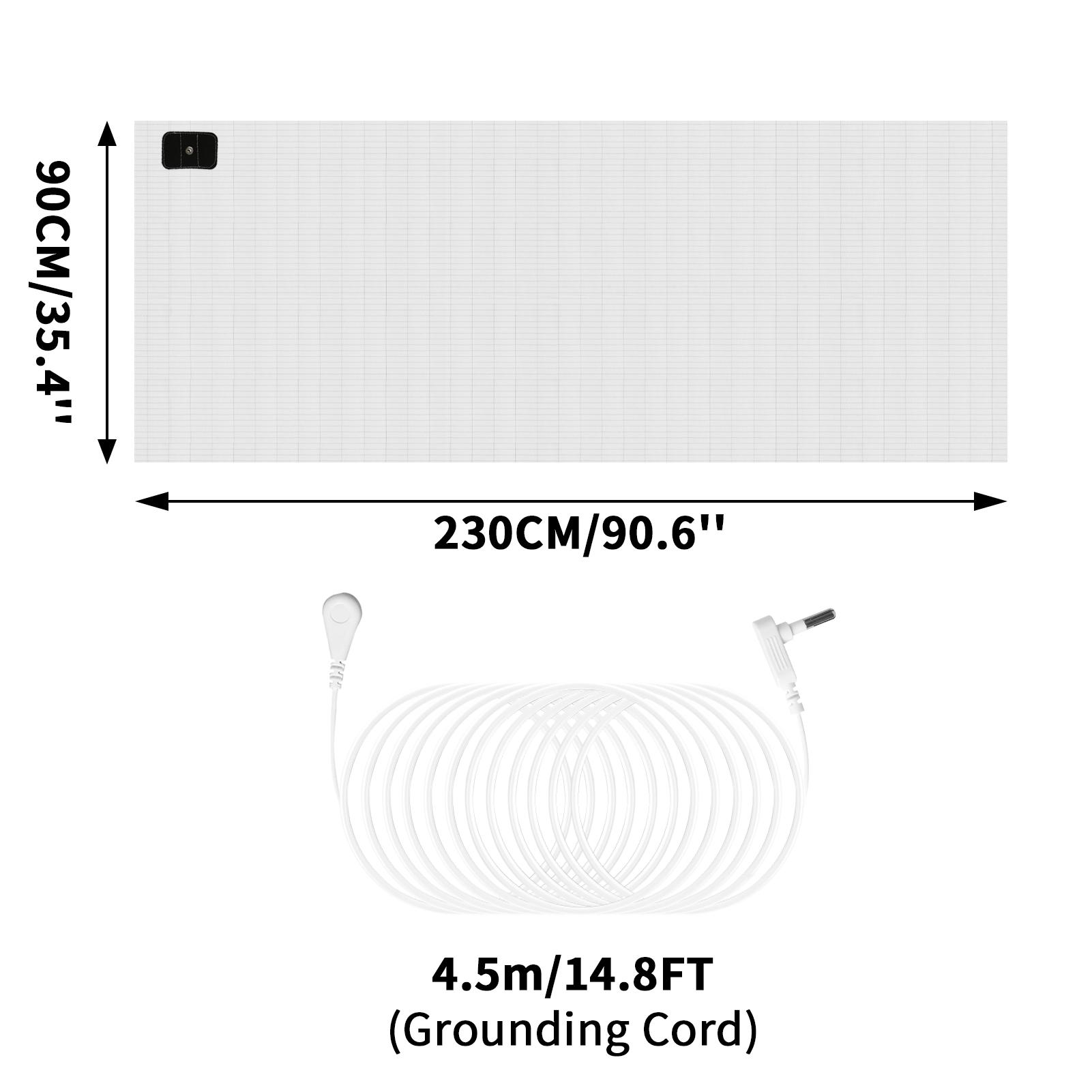 Grounding Sheet with Grounding Cord Organic Cotton and 10% Silver Fiber Materials Natural Wellness Antistatic Release Stress EU Plug
Grounding Sheet with Grounding Cord Organic Cotton and 10% Silver Fiber Materials Natural Wellness Antistatic Release Stress EU Plug