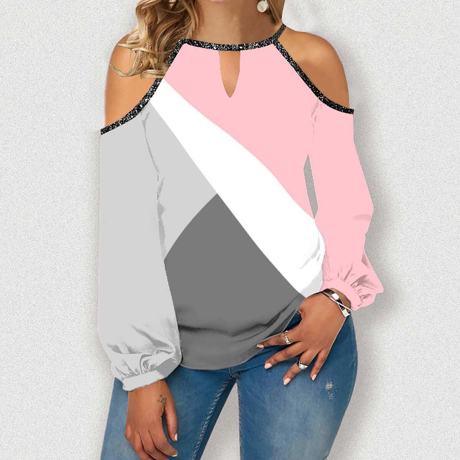 Women s Fashion Casual Temperament Round Neck Off-shoulder Irregular Color Long Sleeve T-shirt Top XXXL рожевий
Women s Fashion Casual Temperament Round Neck Off-shoulder Irregular Color Long Sleeve T-shirt Top XXXL рожевий