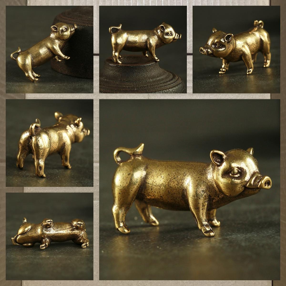 3D Vintage Brass Pig Casting Animal Figurine Retro Metal Sculpture Home Office Room Desktop Decoration Collection Craft 1PC
3D Vintage Brass Pig Casting Animal Figurine Retro Metal Sculpture Home Office Room Desktop Decoration Collection Craft 1PC