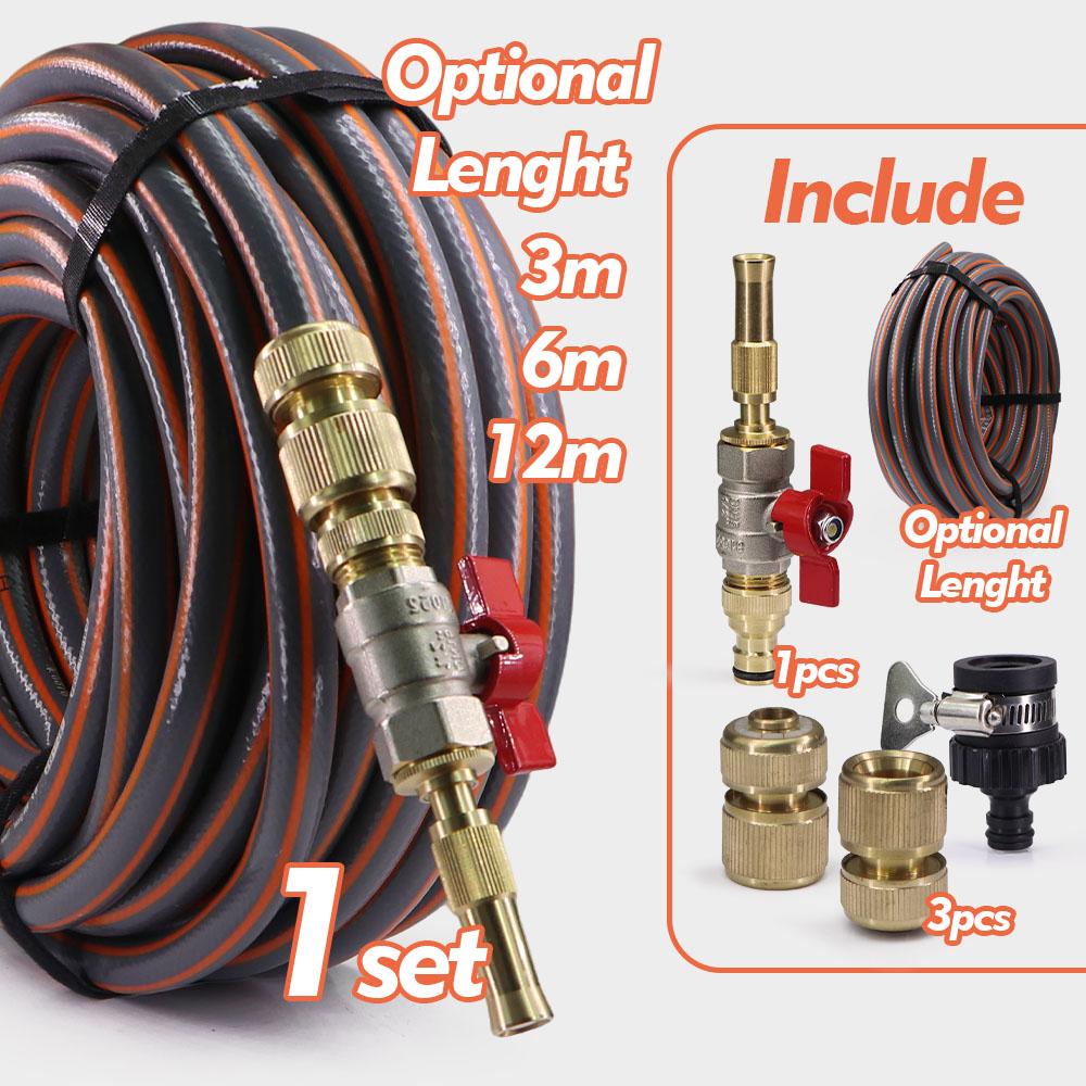 1/2 Garden Water Gun PVC Hose Kit w/ Quick Connector Adjustable Brass Sprinkler Outdoor Garden Irrigation Watering Car Washing (as the picture,1/2 &3m Kit)
1/2 Garden Water Gun PVC Hose Kit w/ Quick Connector Adjustable Brass Sprinkler Outdoor Garden Irrigation Watering Car Washing (as the picture,1/2 &3m Kit)