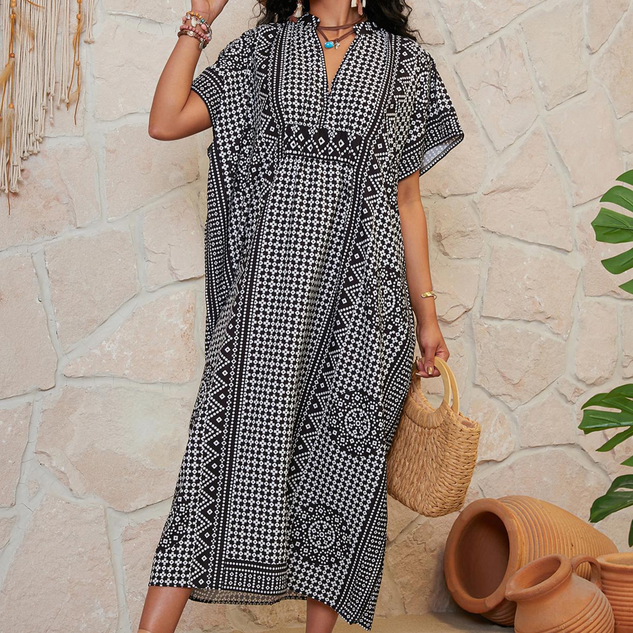 Свободная пляжная блузка Быстросохнущая винтажный принт Роба Накидка Верхняя одежда Рубашка от солнца Женские повседневные платья One Size
Свободная пляжная блузка Быстросохнущая винтажный принт Роба Накидка Верхняя одежда Рубашка от солнца Женские повседневные платья One Size