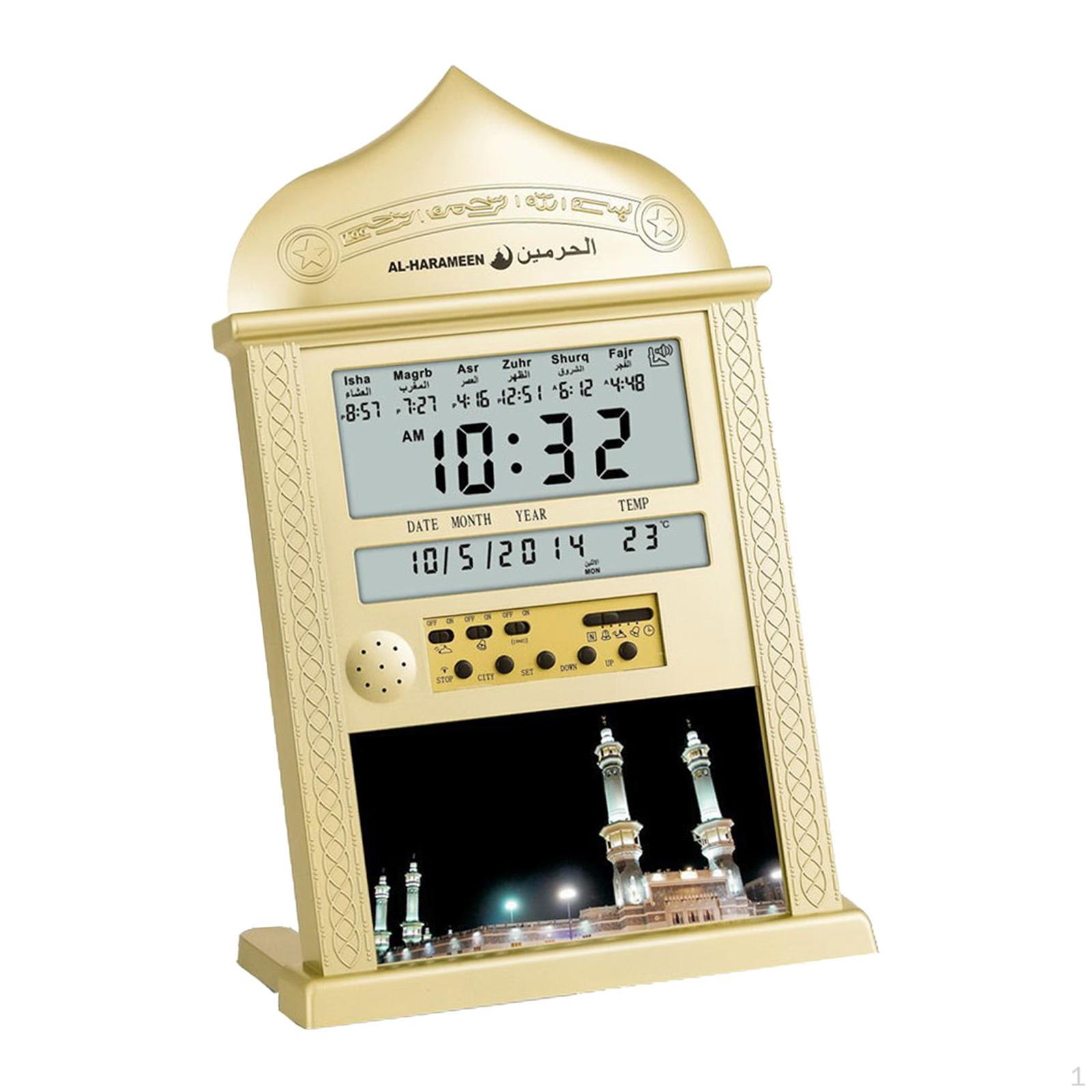 Azan Clock Digital Wall Snooze Function Month Date Year Temperature Home/Office/Mosque Ramadan золотистий
Azan Clock Digital Wall Snooze Function Month Date Year Temperature Home/Office/Mosque Ramadan золотистий